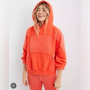 Aerie Patchwork Hoodie - slightly cropped